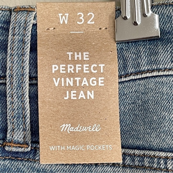 Madewell The Perfect Vintage Jean | Size 32 | Distressed High Rise Magic Pockets - Picture 8 of 13